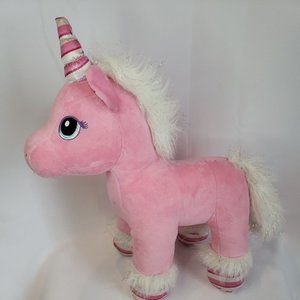 Build A Bear Candy Cane Unicorn Plush Stuffed Animal Pink White Sparkles